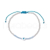 Brass Round Beads Braided Bead Bracelets for Women BJEW-JB11718-3