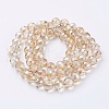 Electroplate Glass Beads Strands EGLA-J015-10mm-07-2