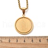 304 Stainless Steel Pendant Necklaces NJEW-Z058-01G-5