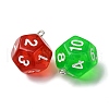 12 Facets Transparent Resin Pendants RESI-S021-01C-2