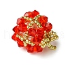 3Pcs 3 Colors Christmas Seed Beads Beaded Charms PALLOY-MZ00299-5