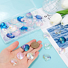 SUNNYCLUE 50Pcs 5 Colors UV Plating Iridescent Transparent Plastic Pendants TACR-SC0001-31-3