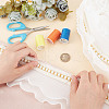 DELORIGIN  5 Yards Polyester Wave Edge Lace Trim OCOR-DR0001-02-4