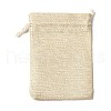 12Pcs 12 Styles Easter Egg Chick Rabbit Printed Rectangle Burlap Cloth Packing Pouches ABAG-U006-01-3