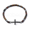 Bohemia Column Natural Picture Jasper Bead Stretch Bracelets BJEW-F493-02EB-2
