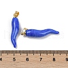 Handmade Lampwork with Brass Pendants KK-Q095-02B-04-3