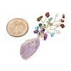 Natural Mixed Gemstone Chips Tree of Life Display Decorations AJEW-JD00015-04-5