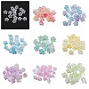 Iridescent Acrylic Bead Caps OACR-C021-08-1