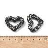 Heart Shape Polymer Clay Rhinestone Beads CLAY-NH0001-09B-04-3