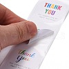 Flat Round Paper Thank You Stickers DIY-C042-03-4