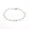 Casual Style 304 Stainless Steel Heart Link Chain Bracelets STAS-O036-05P-1