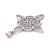 Non-Tarnish 304 Stainless Steel Hollow Pendants STAS-P313-02P-2