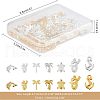 Olycraft 168Pcs Tortoise & Mermaid & Anchor & Dolphin & Coconut Tree Alloy Cabochons MRMJ-OC0002-62-2