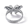 100Pcs Butterfly Adjustable Mood Ring RJEW-B029-06-5