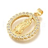 Rack Plating Brass with Cubic Zirconia Pendants KK-Z086-33G-11-2