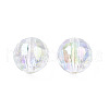UV Plating Transparent Rainbow Iridescent Acrylic Beads OACR-N008-160-2