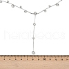 304 Stainless Steel Micro Pave Clear Cubic Zirconia Pendant Necklaces NJEW-Z088-01P-3