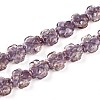 Luminous Handmade Gold Foil Glass Beads Strands FOIL-N029-01E-1