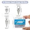 DICOSMETIC 30Pcs 3 Styles 304 Stainless Steel Pendants STAS-DC0016-27P-2