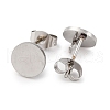 304 Stainless Steel Stud Earring Findings STAS-D371-02P-02-2