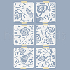 6Pcs 6 Styles PET Hollow Out Drawing Painting Stencils DIY-WH0411-020-2