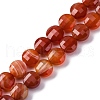 Natural Red Banded Agate/Striped Agate Beads Strands G-C179-A02-03-2