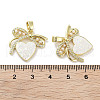 Brass Micro Pave Clear Cubic Zirconia Pendants KK-L213-017G-02-3
