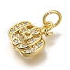 Rack Plating Brass Micro Pave Cubic Zirconia Charms KK-I720-13G-2