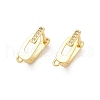 Hollow Oval Rack Plating Brass Micro Pave Cubic Zirconia Hoop Earrings Finding KK-E084-63G-1