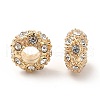 Rack Plating Alloy Rhinestone European Beads PALLOY-P289-34G-1