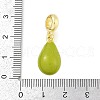 Brass Enamel Fruit European Dangle Charms KK-Z090-08G-09-3