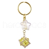Glass Seed Bead Cube with Acrylic Star Keychain KEYC-MZ00027-3