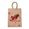 Christmas Theme Hot Stamping Rectangle Paper Bags CARB-F011-02D-2