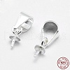 Anti-Tarnish Rhodium Plated 925 Sterling Silver Pendant Bails STER-E050-05P-3