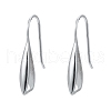 Anti-Tarnish Rhodium Plated 925 Sterling Silver Earring Hooks STER-F033-41P-1