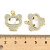 Brass Micro Pave Clear Cubic Zirconia Pendants KK-K365-22G-3