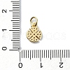 Brass Micro Pave Claer Cubic Zirconia Charms KK-H475-42G-3