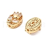 Brass Micro Pave Cubic Zirconia Beads KK-A259-06G-2
