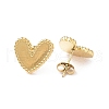 Ion Plating(IP) 304 Stainless Steel Heart Stud Earrings for Women EJEW-I285-09G-2