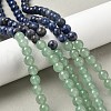 Chakra Natural Red Jasper & Yellow Jade & Green Aventurine & Tiger Eye & Sodalite & Amethyst Beads Strands G-NH0002-E02-6mm-2