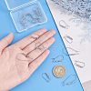 Unicraftale 18Pcs 3 Style 304 Stainless Steel Hoop Earrings Findings Kidney Ear Wires STAS-UN0038-20-4