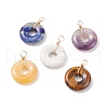 Natural Mixed Stone Pendants PALLOY-JF01548-1