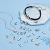 Tibetan Style Alloy Alphabet Slide Charms TIBEP-PH0004-49AS-7