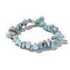 Natural Larimar Beaded Stretch Bracelets BJEW-JB02680-01-4