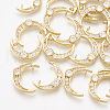 Brass Cubic Zirconia Charms KK-T035-36-1