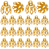Beebeecraft 200Pcs Brass Bead Cap Bails KK-BBC0015-06G-1