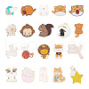 20Pcs 20 Style Lion & Tiger & Rabbit & Dog Enamel Pins JEWB-TA0001-08-2