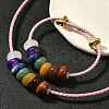 Rondelle Chakra Natural Gemstone Beads Bracelets & Necklaces Sets G-P561-01G-06-2