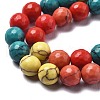 Synthetic Turquoise Beads Strands G-L620-A02-12mm-4