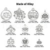 100Pcs 10 Styles Tibetan Style Alloy Charms TIBEP-CJ0002-34-2